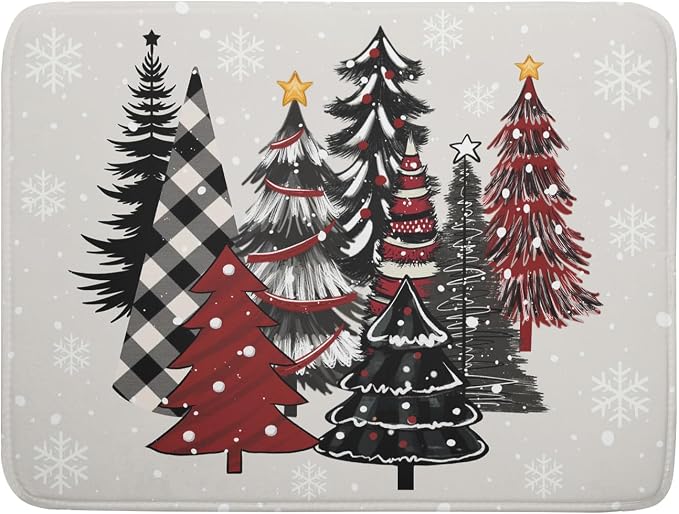 Christmas Dish Drying Mat 18x24 Inches by Kawani