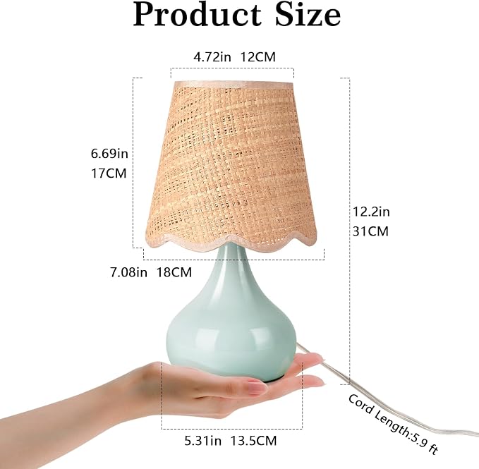 Blue Small Touch Control Table Lamp - Image 2