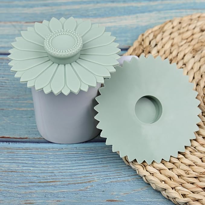 Sunflower Silicone Cup Covers 4 pcs Universal Silicone Cup Lid - Image 5