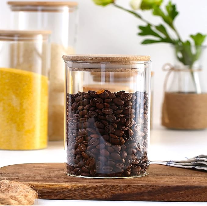 Aoeoe 4 Pack Glass Storage Jars - Image 8