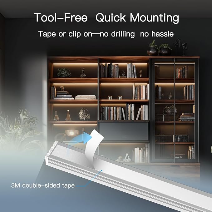 V4light Under Cabinet LED Lighting, 6 Pack Ultra Slim Aluminum Light Bars - Image 7