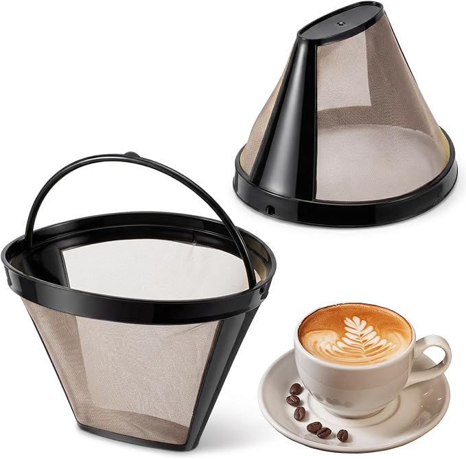 JJUNW 2 Pcs Reusable Coffee Filters, Coffee Filter Replacement Coffees Maker by Unknown