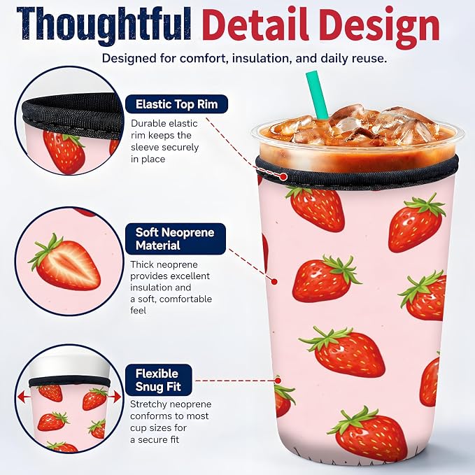 Reusable Neoprene Coffee Sleeve - Image 4