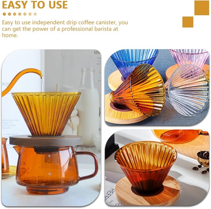 Toyvian High Borosilicate Glass Pour-over Coffee Funnel - Image 6