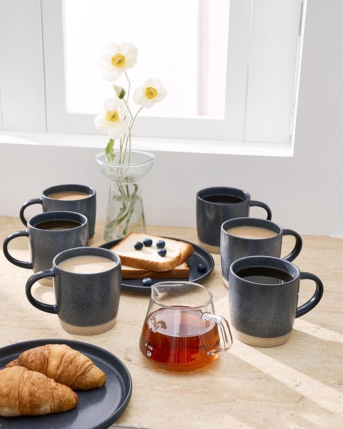 famiware Coffee Mugs Set of 6, Milkyway 13 oz Mug Set, Ceramic Cup Set - Image 6
