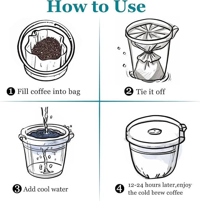 Yzurbu 100pcs 16''x20'' Cold Brew Coffee Filter Bags, No Mess Disposable Filter - Image 6