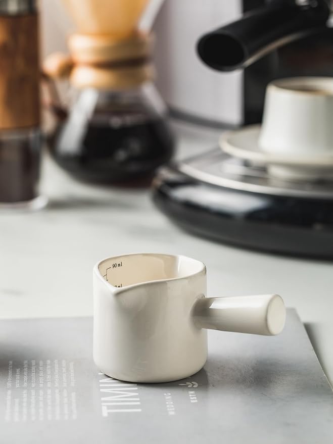 Espresso Measuring Cup, Ceramic Espresso Cup Double Spouts Expresso Shots Cup - Image 9