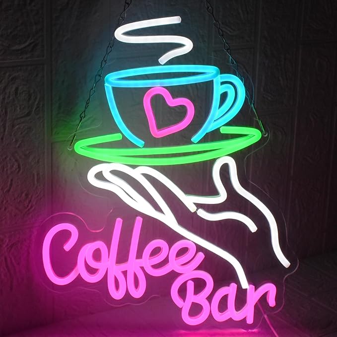 Coffee Bar Neon Sign for Wall Decor, Cafe Neon Light - Image 5
