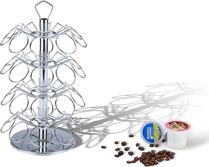 K cup Holder Storage Coffee Capsules Pod Holder Carousel 4 Tier Compatible - Image 3
