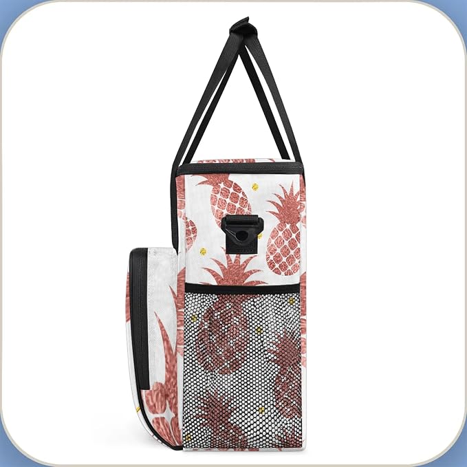 Pineapples Fruits Coffee Maker Carring Bag, Large Insulated Storage Organizer - Image 4