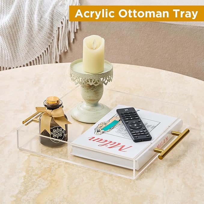12"x12" Clear Acrylic Serving Tray - Image 3