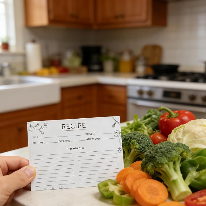 Blank Double Sided Recipe Cards, 4x6 Inches - Image 5