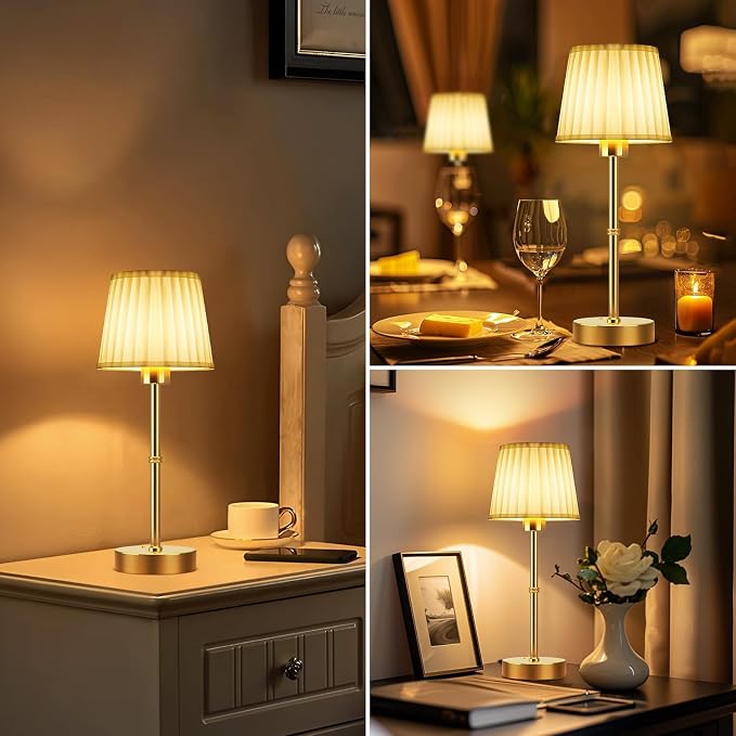 FRIDEKO HOME Rechargeable Table Lamp Gold - Image 6
