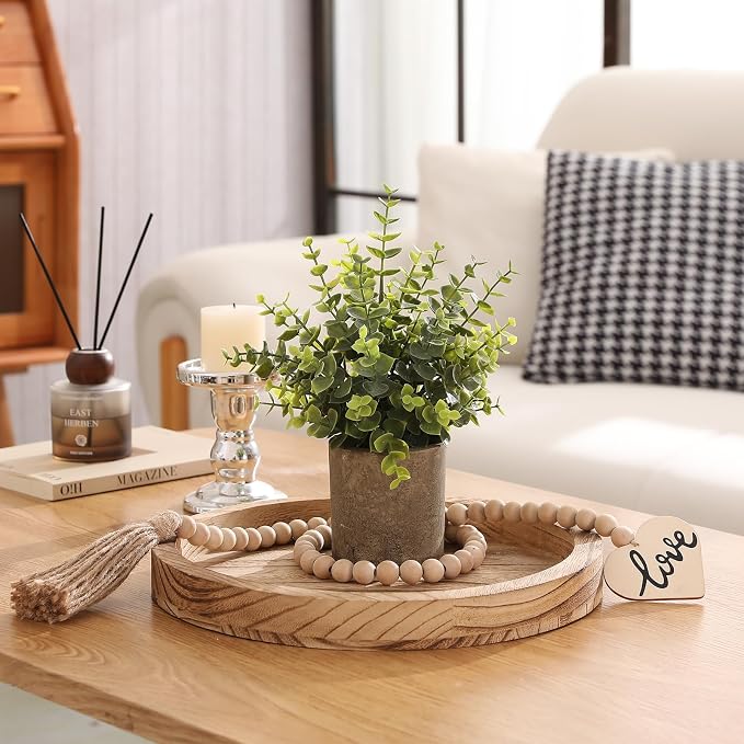 3pcs Small Fake Plants Eucalyptus, Small Potted Artificial Plant Indoor - Image 4