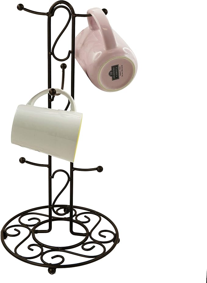 K-Cliffs Coffee Mug Tree Holder Kitchen Metal Tea Cup Drying Rack Countertop - Image 3