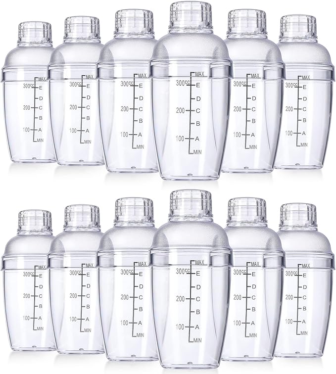 Lallisa 12 Pcs Plastic Cocktail Shaker Drink Mixer by Lallisa