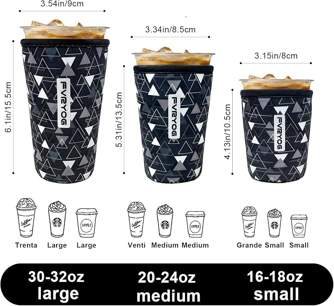 Reusable Insulated Neoprene Iced Coffee Sleeves - Image 7