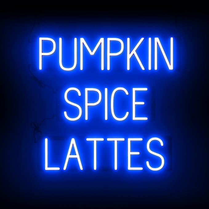 SpellBrite PUMPKIN SPICE LATTES Sign | Coffee Drink-Related Sign by SpellBrite