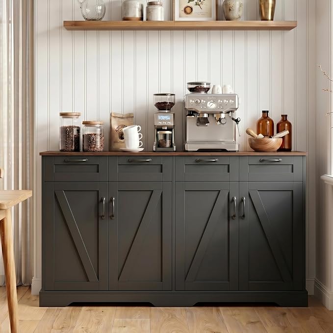 60" Farmhouse Buffet Cabinet by LegacyAmerhomeDirect
