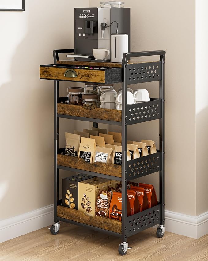 Giwil 4-Tier Rolling Storage Cart by Giwil