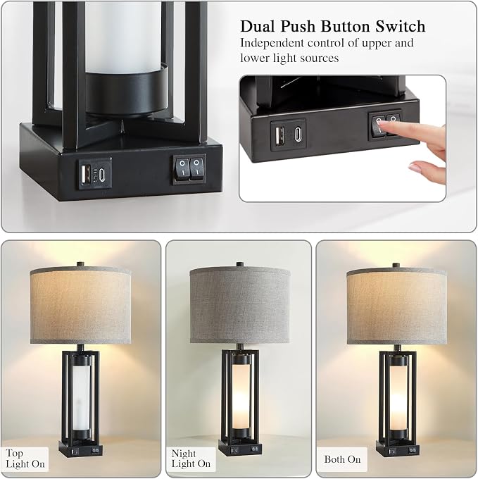Set of 2 Modern Table Lamps for Living Room - Image 2