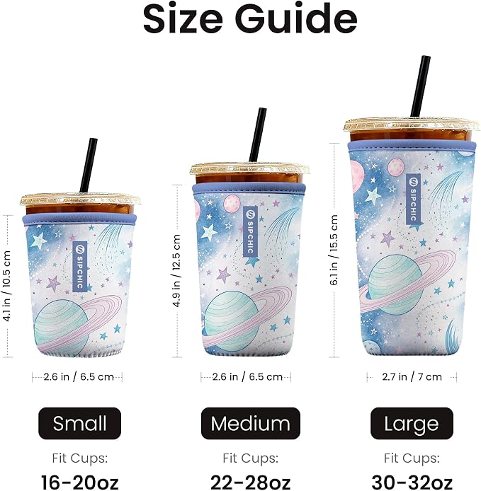 Iced Coffee Sleeve – Neoprene Reusable Cup Sleeves - Image 4