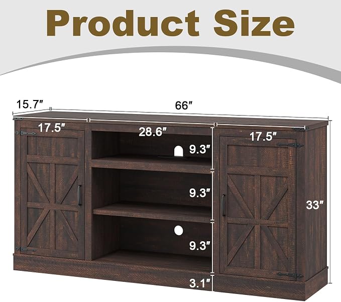 XVD 66" Farmhouse Coffee Bar Cabinet - Image 2
