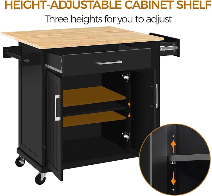 Yaheetech Rolling Kitchen Island Cart - Image 8