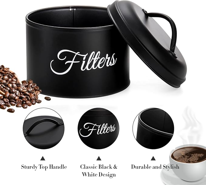 Black Enamel Basket Coffee Filter Holder - Image 4