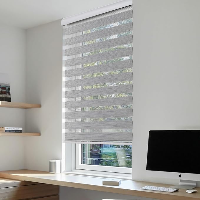 Joydeco Cordless Zebra Blinds for Windows, Dual Layer Free-Stop Zebra Shades - Image 7