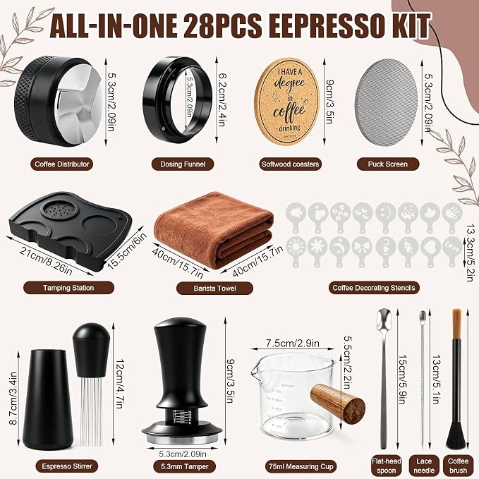 Espresso Accessories Kit, 53mm Coffee Tamper - Image 2