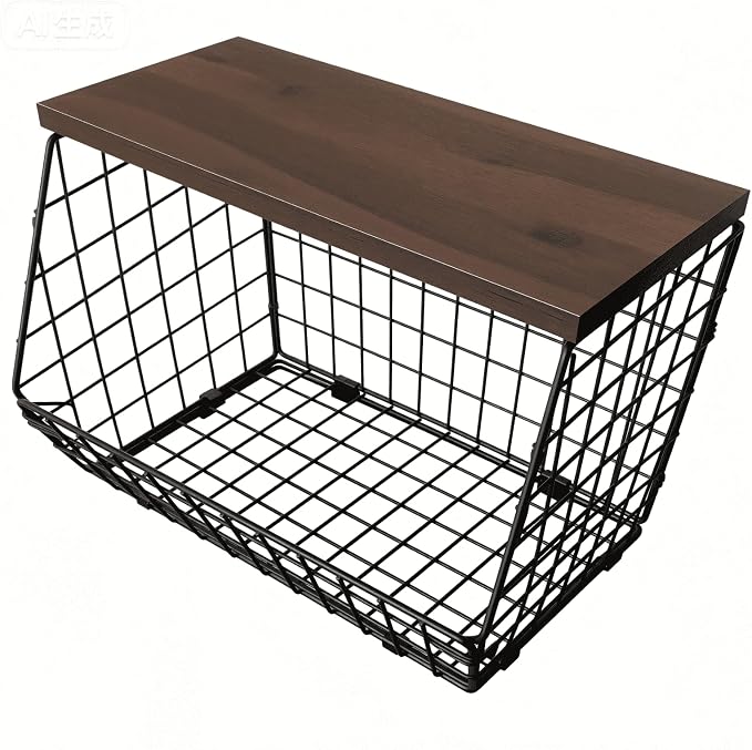 Coffee Bar Organizer with Shelf, Large Capacity Black Wire K Cup and Espresso by Unknown