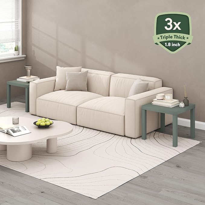 Furinno Classic Side Table Set of 2, Square Modern End Table - Image 3