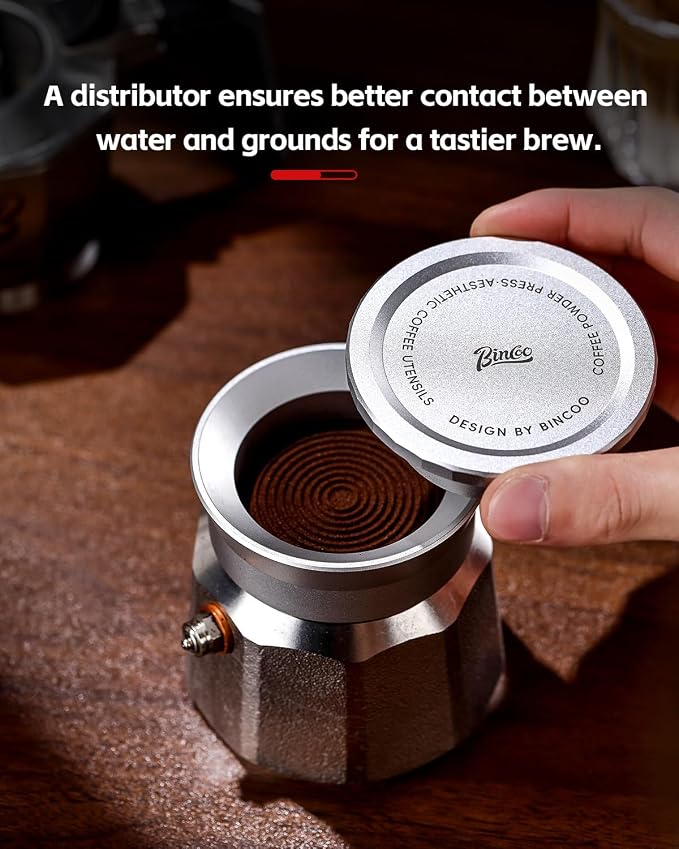 Bincoo Aluminum Coffee Tamper for Moka Pot, Italian Coffee Maker Dosing Funnel - Image 5