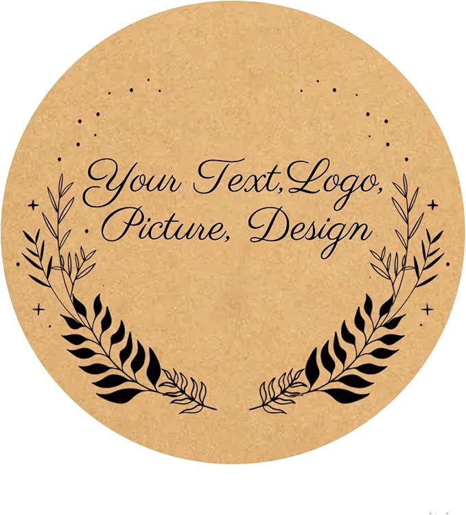 Custom Stickers Round Kraft Paper Labels Personalized by customizedstickerlabels
