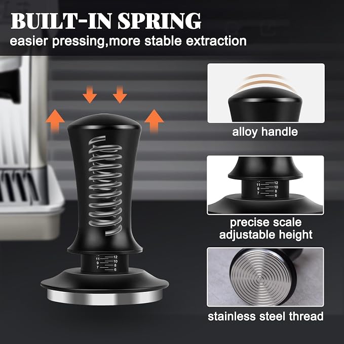 Espresso Accessories Kit 51mm, Espresso Tamper, WDT Tool, Espresso Tamper Mat - Image 3