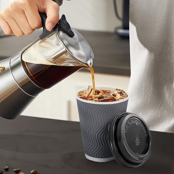 Clawsoff 100 Pack 12 oz Disposable Coffee Cups - Image 8