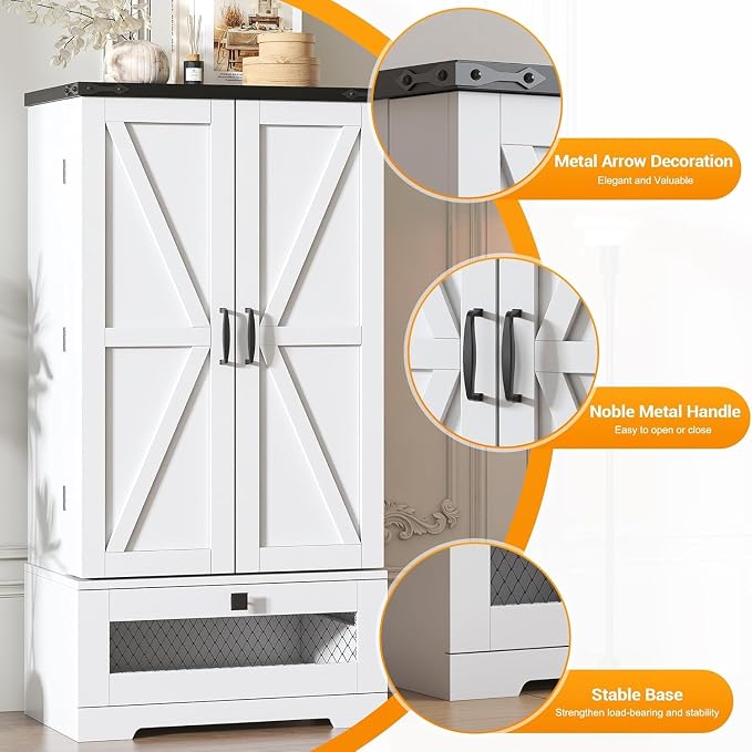 kepptory Farmhouse Pantry Cabinet - Image 4