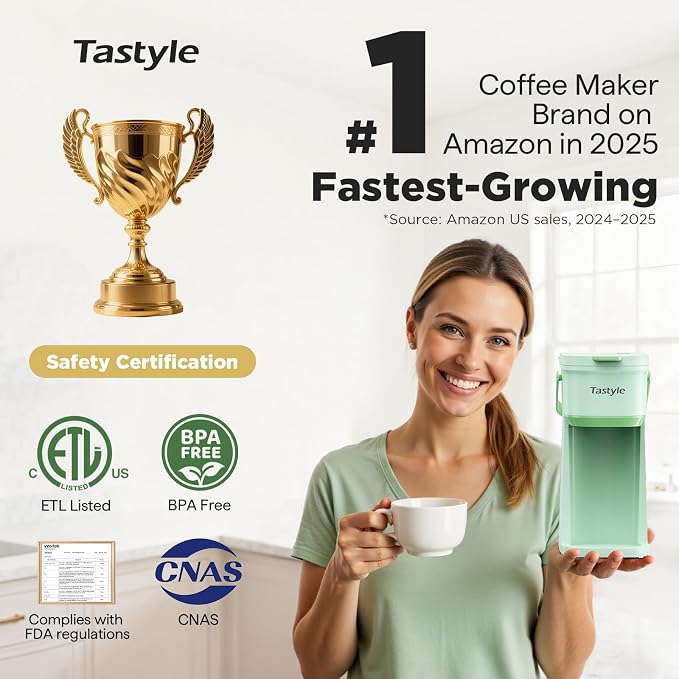 Tastyle Single Serve One Cup Coffee Maker, - Image 3