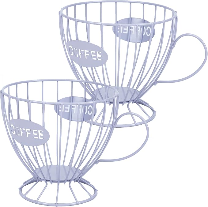 H&W 2PCS Coffee Pod Holder & Capsule Basket, Metal Coffee Bar Organizer by HW