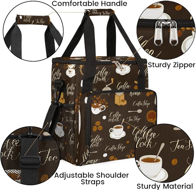 coffee sugar coffee beans Coffee Maker Carring Bag Travel Carrying Storage Tote - Image 6