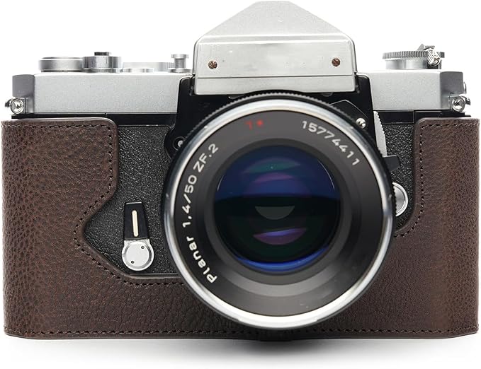 Handmade Genuine Real Leather Half Camera Case Bag Cover by TP+Original