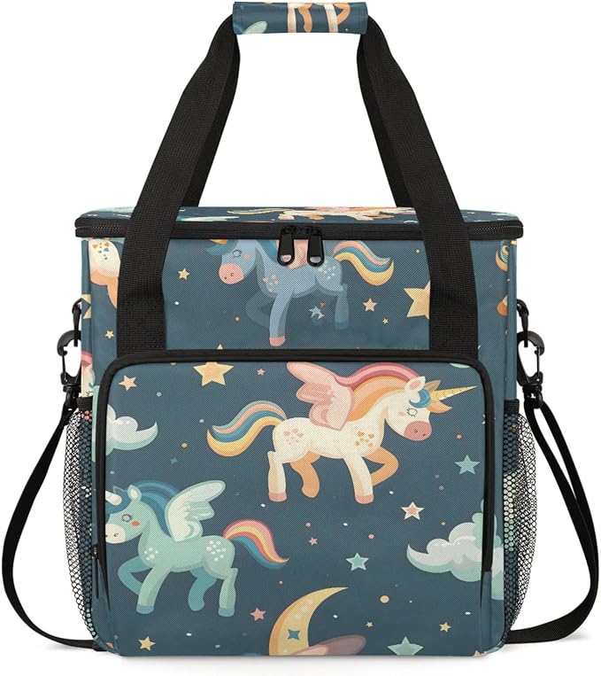 Cute Unicorn Cloud Coffee Maker Carring Bag, Large Insulated Storage Organizer by Home