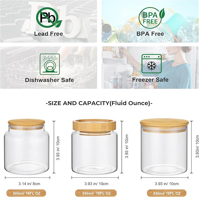 1PC Small Glass Storage Jars - Image 2