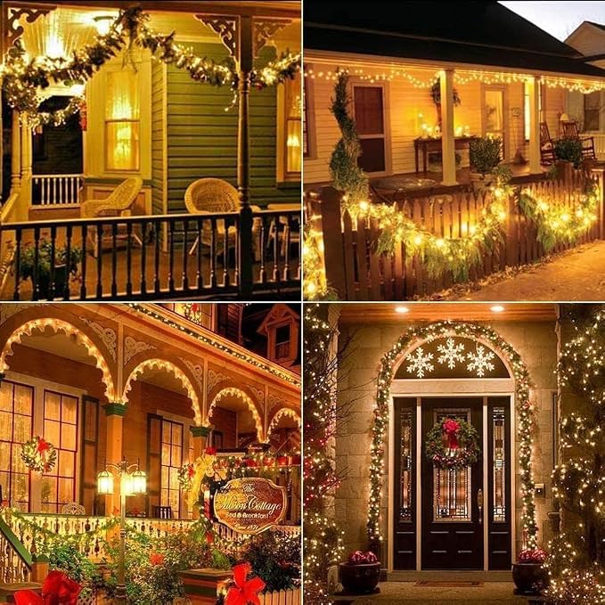 Joomer Fairy String Lights 33FT 100 LEDs Plug in Fairy Lights Indoor Copper - Image 8