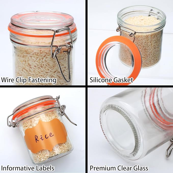 Flrolove 8 oz Small Airtight Glass Jars - Image 4