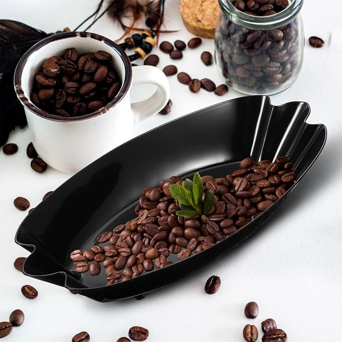 NUOBESTY 2pcs Coffee Bean Sample Tray 500g Black Reusable Toasted Bean Display - Image 4