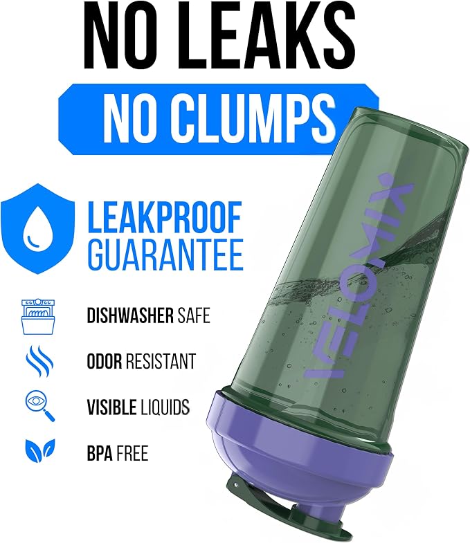 VELOMIX -2 Pack- 28 oz Protein Shaker Bottles - Image 3