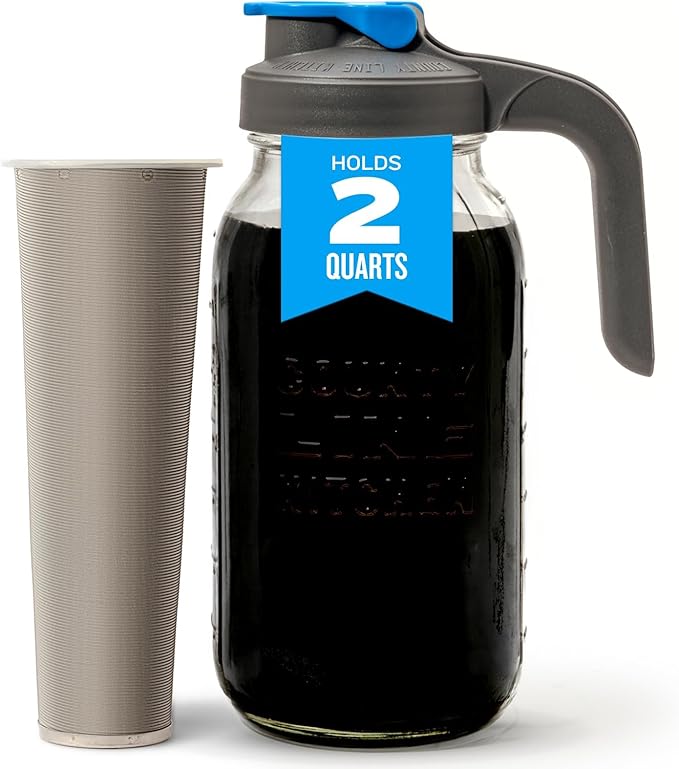 County Line Kitchen 64 oz Glass Cold Brew Coffee Maker by CountyLineKitchen