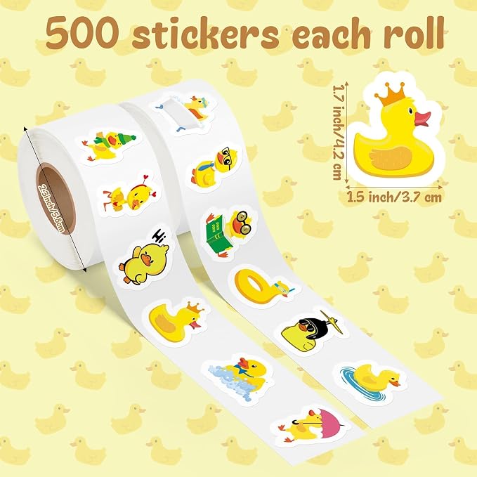 Haooryx Yellow Duck Sticker Rolls - Image 3